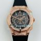 Hublot Big Bang Replica Watch SS Rhombus Case Diamond Bezel Skeleton Dial 42MM (4)_th.jpg